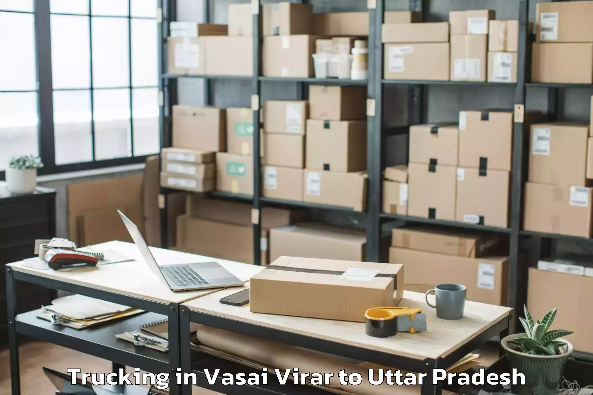 Expert Vasai Virar to Umaro Mall Lucknow Trucking